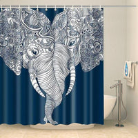 Thumbnail for Rideau de douche couple d'éléphants Rideau de douche ou de baignoire Coco-Rideaux 
