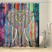 Thumbnail for Rideau de douche éléphant mandala multicolore Rideau de douche ou de baignoire Coco-Rideaux 