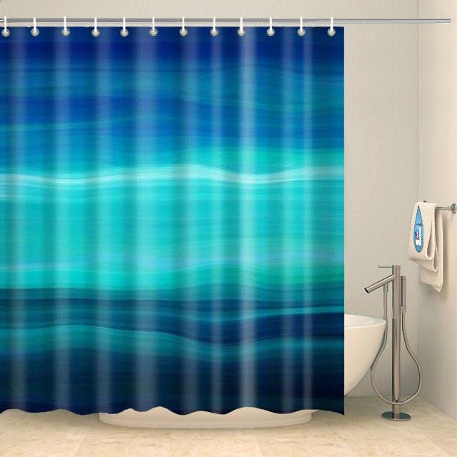 Rideau de douche moderne nuances de bleu Rideau de douche ou de baignoire Coco-Rideaux 