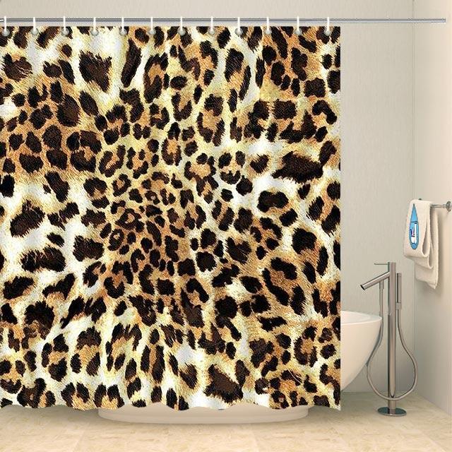 Rideau de douche original fourrure de léopard Rideau de douche ou de baignoire Coco-Rideaux 