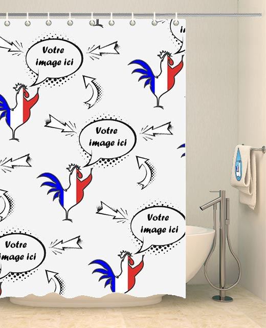 Rideau de douche personnalisé Rideau de douche ou de baignoire Coco-Rideaux L120xH180cm - Dimension standard