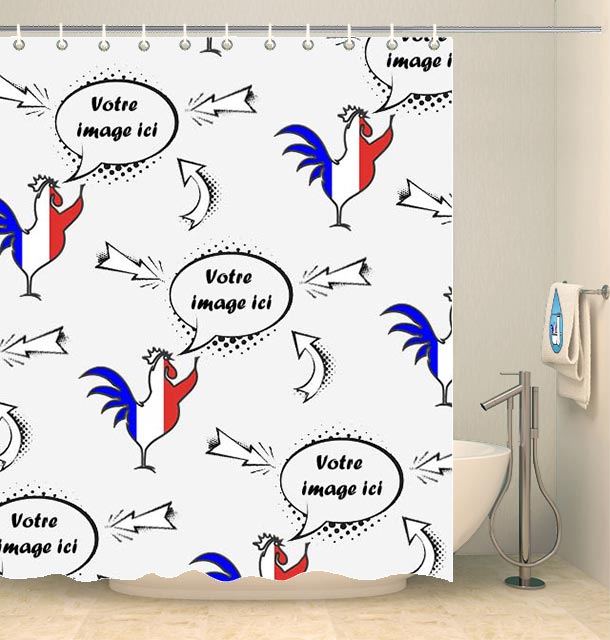 Rideau de douche personnalisé Rideau de douche ou de baignoire Coco-Rideaux L150xH180cm