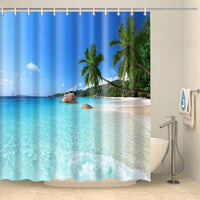 Thumbnail for Rideau de douche sublime plage tropicale Rideau de douche ou de baignoire Coco-Rideaux 