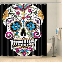 Thumbnail for Rideau de douche tête de mort mexicaine multicolore Rideau de douche ou de baignoire Coco-Rideaux 