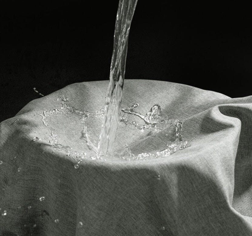 Rideau de douche uni lin gris Rideau de douche ou de baignoire Coco-Rideaux