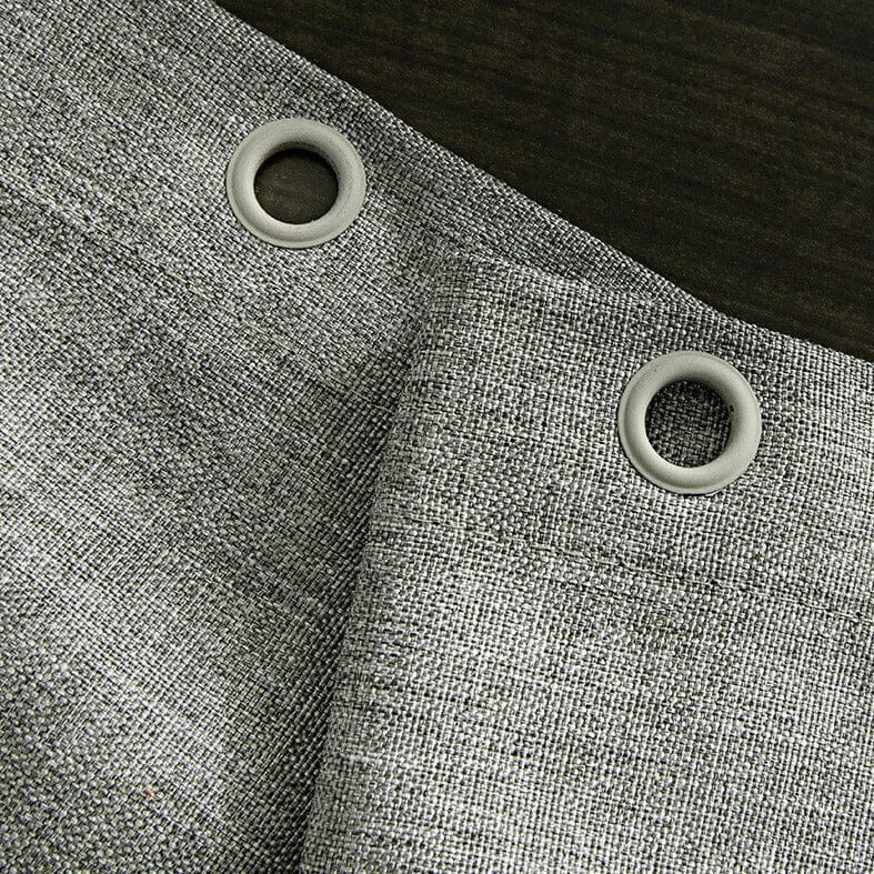 Rideau de douche uni lin gris Rideau de douche ou de baignoire Coco-Rideaux