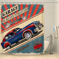 Thumbnail for Rideau de douche voitures de collection Rideau de douche ou de baignoire Coco-Rideaux 