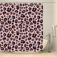 Thumbnail for Rideau de douche à motif léopard rose-orangé Rideau de douche ou de baignoire Coco-Rideaux 