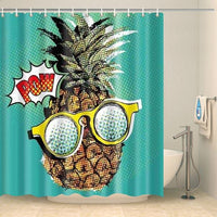Thumbnail for Rideau de douche ananas à lunettes Rideau de douche ou de baignoire Coco-Rideaux 