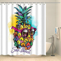 Thumbnail for Rideau de douche ananas drôle à lunettes Rideau de douche ou de baignoire Coco-Rideaux 