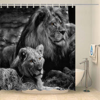Thumbnail for Rideau de douche animal lion et lionne Rideau de douche Coco-Rideaux 
