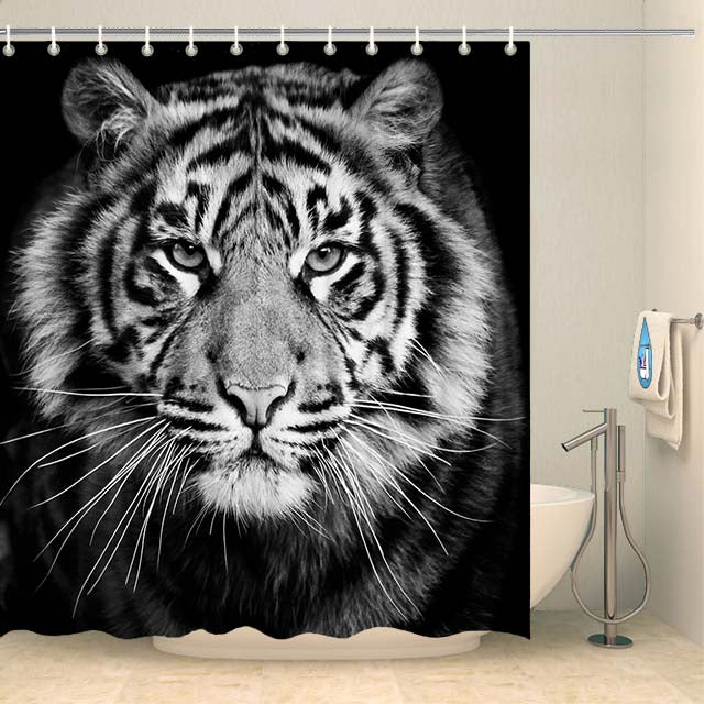 Rideau de douche animal tigre Rideau de douche Coco-Rideaux 