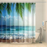 Thumbnail for Rideau de douche bord de mer tropical Rideau de douche ou de baignoire Coco-Rideaux 