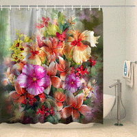 Thumbnail for Rideau de douche bouquet de fleurs colorées Rideau de douche ou de baignoire Coco-Rideaux 