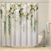 Thumbnail for Rideau de douche cascade de roses blanches Rideau de douche ou de baignoire Coco-Rideaux 
