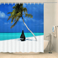 Thumbnail for Rideau de douche chaise suspendue sous les tropiques Rideau de douche ou de baignoire Coco-Rideaux 