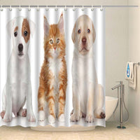 Thumbnail for Rideau de douche chat et chiots mignons Rideau de douche ou de baignoire Coco-Rideaux 