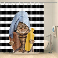 Thumbnail for Rideau de douche chat tout propre Rideau de douche ou de baignoire Coco-Rideaux 