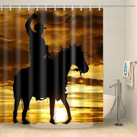 Thumbnail for Rideau de douche cheval et cowboy Rideau de douche ou de baignoire Coco-Rideaux 