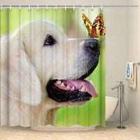 Thumbnail for Rideau de douche chien et papillon Rideau de douche Coco-Rideaux 