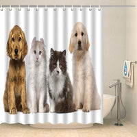 Thumbnail for Rideau de douche chiots et chatons Rideau de douche ou de baignoire Coco-Rideaux 