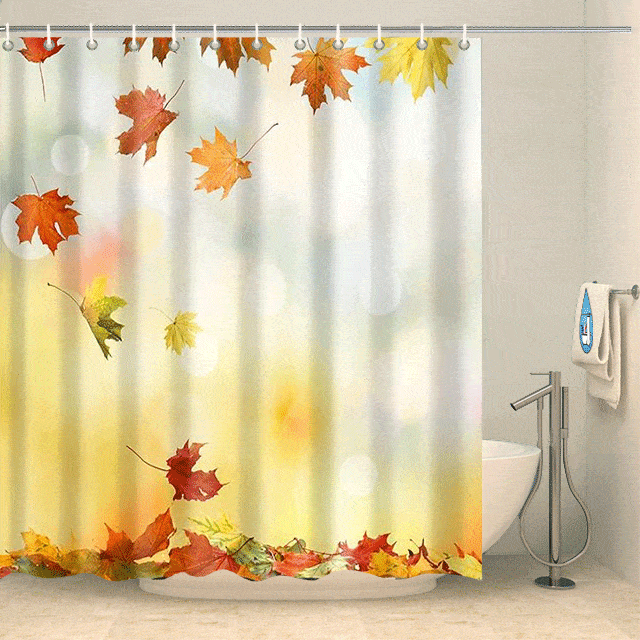 Rideau de douche chute des feuilles d'automne Rideau de douche ou de baignoire Coco-Rideaux 