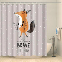 Thumbnail for Rideau de douche courageux petit renard Rideau de douche ou de baignoire Coco-Rideaux 
