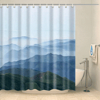 Thumbnail for Rideau de douche crêtes de montagne Rideau de douche ou de baignoire Coco-Rideaux 