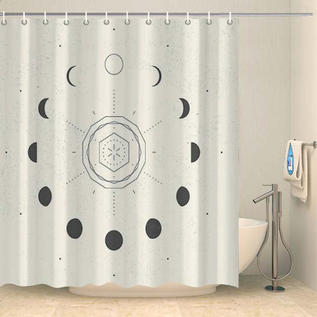 Rideau de douche cycle lunaire Shower Curtains Coco-Rideaux 