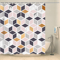 Thumbnail for Rideau de douche design couleurs et marbre Rideau de douche ou de baignoire Coco-Rideaux 