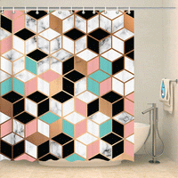 Thumbnail for Rideau de douche design marbre coloré Rideau de douche ou de baignoire Coco-Rideaux 