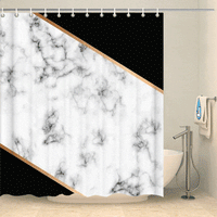 Thumbnail for Rideau de douche design marbre et noir Rideau de douche ou de baignoire Coco-Rideaux 