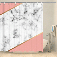 Thumbnail for Rideau de douche design rose et marbre Rideau de douche ou de baignoire Coco-Rideaux 
