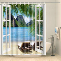 Thumbnail for Rideau de douche détente tropicale Rideau de douche ou de baignoire Coco-Rideaux 