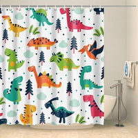 Thumbnail for Rideau de douche dinosaure pour enfant Rideau de douche ou de baignoire Coco-Rideaux 