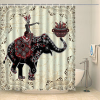 Thumbnail for Rideau de douche éléphant et africaine Rideau de douche ou de baignoire Coco-Rideaux 
