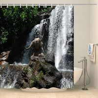 Thumbnail for Rideau de douche éléphant et cascade Rideau de douche ou de baignoire Coco-Rideaux 