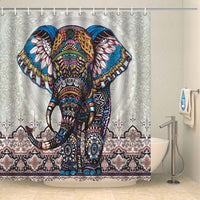 Thumbnail for Rideau de douche éléphant mandala indien Rideau de douche ou de baignoire Coco-Rideaux 