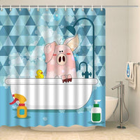 Thumbnail for Rideau de douche enfant petit cochon Coco-Rideaux 