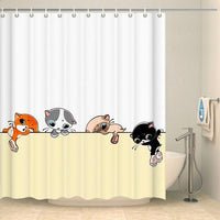 Thumbnail for Rideau de douche enfant petits chats cascadeurs Rideau de douche ou de baignoire Coco-Rideaux 
