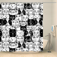 Thumbnail for Rideau de douche enfant petits chats Rideau de douche ou de baignoire Coco-Rideaux 