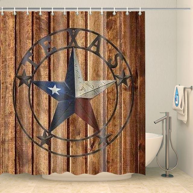 Rideau de douche étoile du Texas Rideau de douche ou de baignoire Coco-Rideaux 