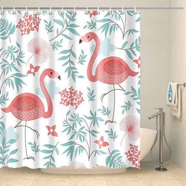 Rideau de douche flamant rose original Rideau de douche ou de baignoire Coco-Rideaux 