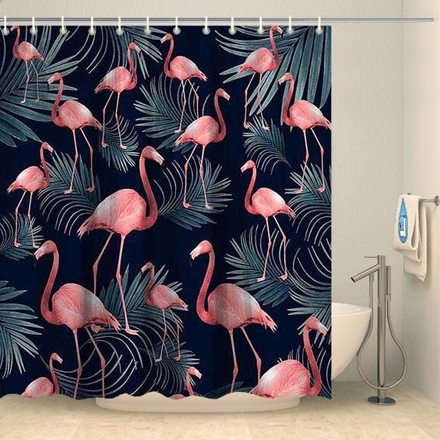 Rideau de douche flamants roses originaux Rideau de douche ou de baignoire Coco-Rideaux 
