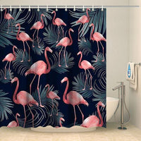 Thumbnail for Rideau de douche flamants roses originaux Rideau de douche ou de baignoire Coco-Rideaux 