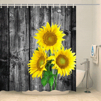 Thumbnail for Rideau de douche fleurs de tournesols Rideau de douche ou de baignoire Coco-Rideaux 