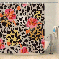 Thumbnail for Rideau de douche fleurs d'hibiscus Rideau de douche ou de baignoire Coco-Rideaux 