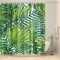Thumbnail for Rideau de douche fougère tropicale Rideau de douche ou de baignoire Coco-Rideaux 