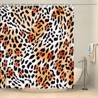 Thumbnail for Rideau de douche fourrure de léopard Rideau de douche ou de baignoire Coco-Rideaux 