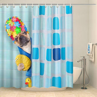 Thumbnail for Rideau de douche fun bouledogue dans la baignoire Rideau de douche ou de baignoire Coco-Rideaux 